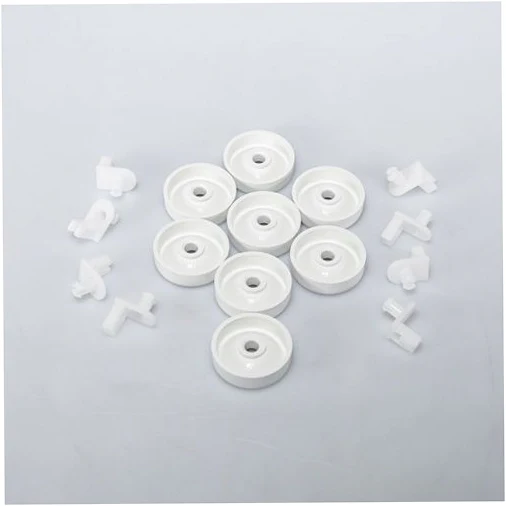 GE Dishwasher Lower Dishrack Wheel Kit - 8 Pack - WD35X21038, Replaces: WD12X0272