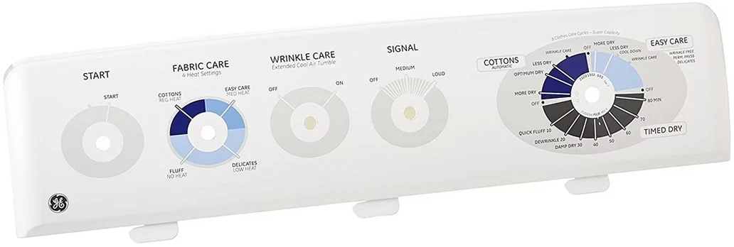 GE Dryer Control Panel/Backsplash - WE19M1485