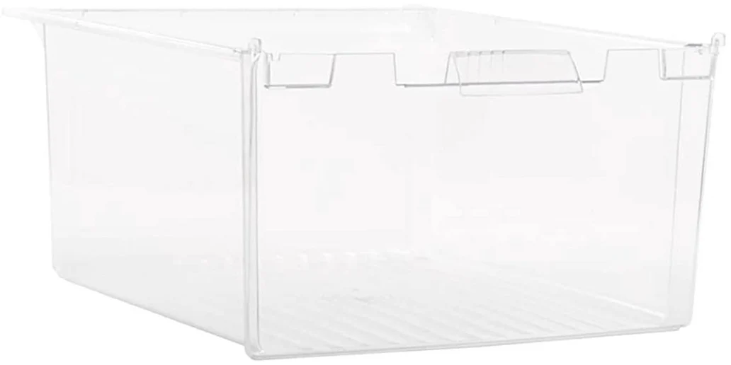 GE Refrigerator Vegetable Pan (Clear) - WR32X10834, Replaces: WR32X10133