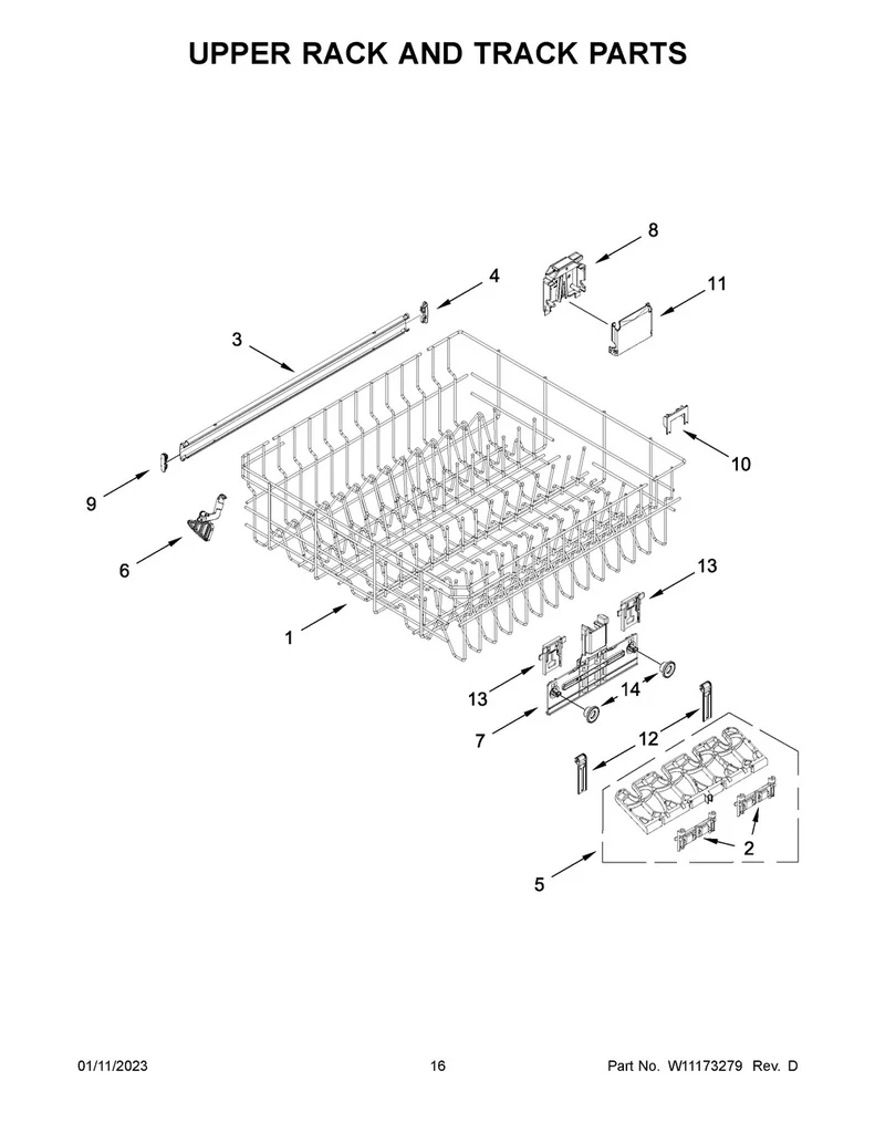 Whirlpool Dishwasher Track Stop - WP8565925, Replaces: 8270105 - Image 2