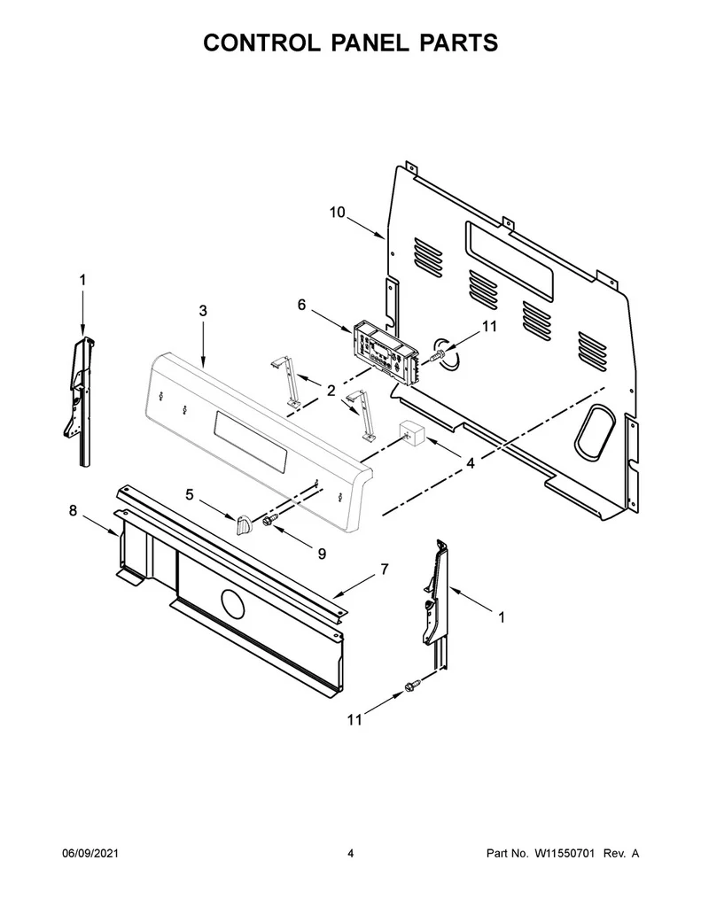 Whirlpool Range /Oven Control Board - W11567348, Replaces: W11038136 - Image 2