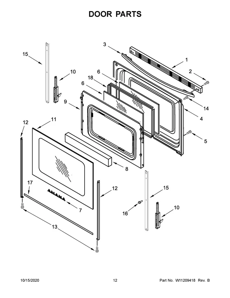 Whirlpool Range /Oven Oven Door Handle (White) - W10817434, Replaces: W10118384 - Image 2